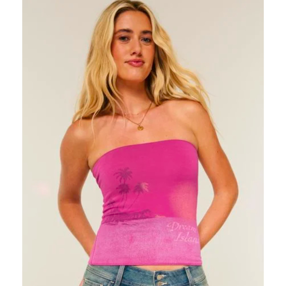 Hollister Pink Dream Island Tub Top XL